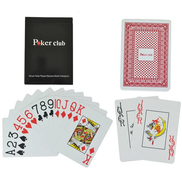1 poker red Texas Hold'em ПВХ пластиковые игральные карты Семейная Игра покер карты водонепроницаемые и скучные польские покер настольные игры - Цвет: 1 poker red