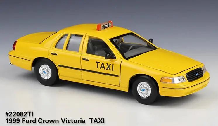1/24 масштаб металлического сплава литья под давлением 1999 Ford Crown Victoria Нью-Йорк Такси автомобиль фургон модель игрушки для коллекции подарки детям подарки