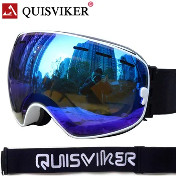 

QUISVIKER Double Anti-fog Ski Goggles Glasses For Snowboarding Frameless Goggles Outdoor Snowboard Board Glasses Ski Accessories