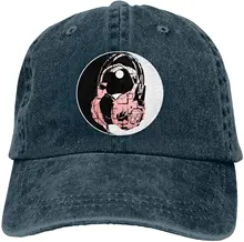 

Earphones and Yin and Yang Sports Denim Cap Adjustable Unisex Plain Baseball Cowboy Snapback Hat