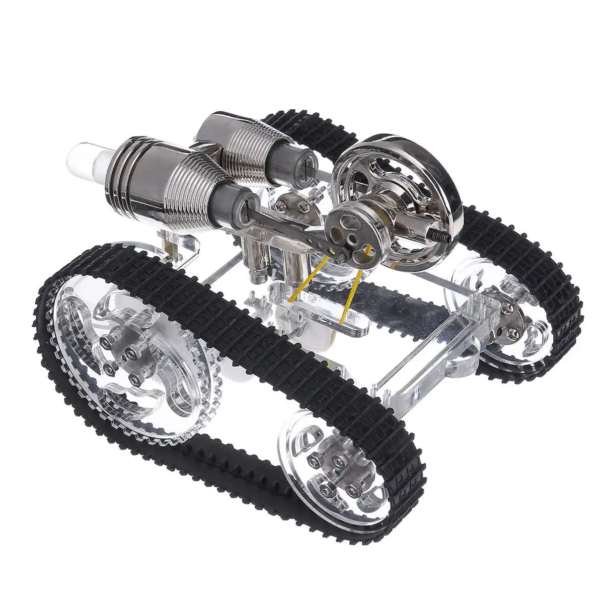 

Hot Double-cylinder Mini Stirling Engine Motor Model Heat Steam Education DIY Model Toy Gift For Kids Craft Ornament Discovery T