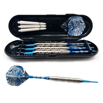 

3PCS/Set Electronic Darts Professional 21g Darts Soft Tip Iron Barrel Nice Case with 3 Extra Plastic shaft Replacement