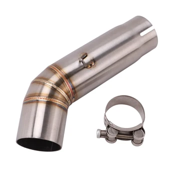 51mm Slip On Motorcycle Exhaust Middle Link Pipe Stainless Steel Exhaust System For Suzuki GSXR 600 750 2011-2020