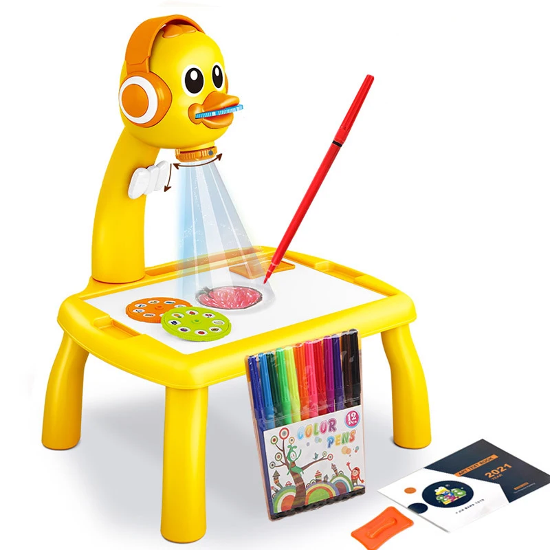 어린이를 위한 미니 LED 아트 드로잉 어린이 테이블 라이트 장난감 페인팅 보드 데스크, 교육 학습 미니 페인트 도구 완구