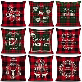 

Free shipping new sofa cover lattice series Christmas pillowcase