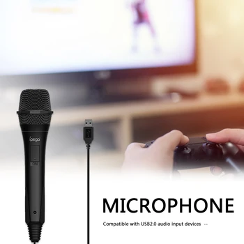

ipega PG-9209 USB 2.0 Wired Gamepad Microphone Universal Karaoke Singing MIC for Nintend Switch PS4 Wii U