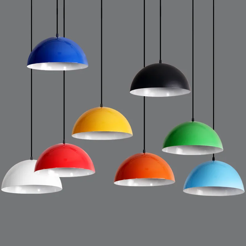 

Minimalist Modern Restaurant Office Hairdressing Hotel Color Pot Cover Semi-Circular Creative Cool Ceiling Lamp Shades Direct Se