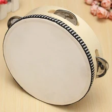 Музыкальный Тамбурин барабан круглый ударный с радугой Колокольчик для малышей KTV вечерние игрушки