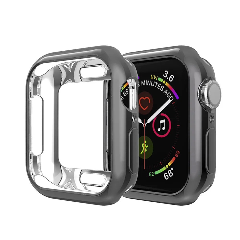 360 Тонкий чехол для часов Apple Watch, чехол 5, 4, 3, 2, 1, 42 мм, 38 мм, мягкий прозрачный ТПУ защитный экран для iWatch 5, 4, 44, мм, 40 мм