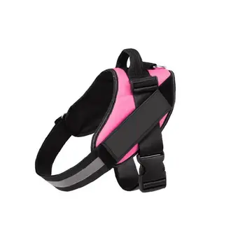 

Dog Vest Harness with Reflective Trim Explosion Proof Dog Vest Nylon Leash Handle for Small Medium Large Dog Pink