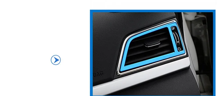 Для hyundai elantra автомобильный внутренний инструмент панель воздуха на выходе накладка декоративная наклейка на рамку C1519