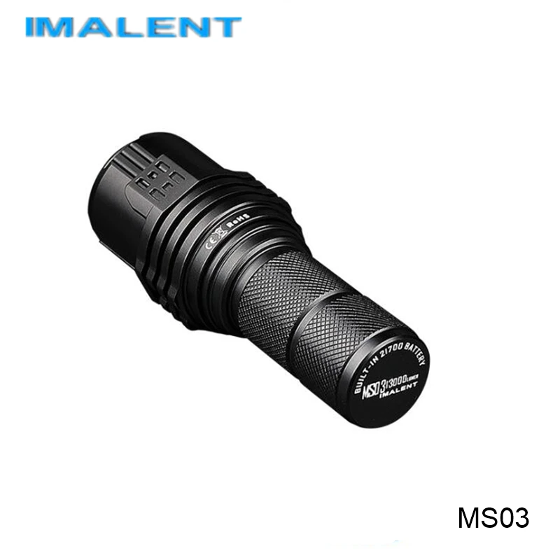 Imalent MS03 Type C перезаряжаемый фонарик с аккумулятором 21700 13000 люмен мощный