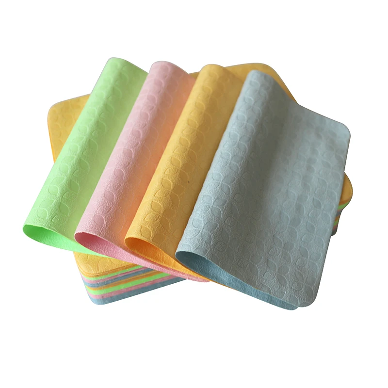 

4pcs Color Solid color High-grade cotton Glasses Clean Lens Computer Screen Cloth Cleaning Cloth 14.5*17.5cm