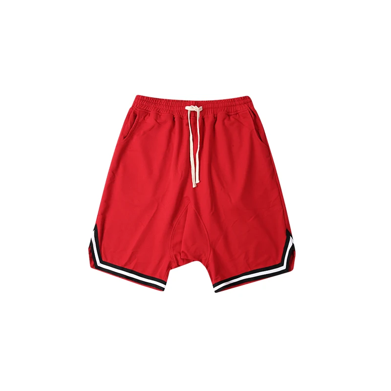 Men Drawstring Casual Joggers Loose Summer Shorts High Quality Hip Hop Streetwear Solid Elastic Waist Cotton Mens Beach Shorts