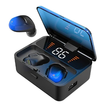 

ES01 TWS Earbuds Press-Controlled True Earphone IPX5 Waterproof Sports Headset with Mic Charging with Digital Display