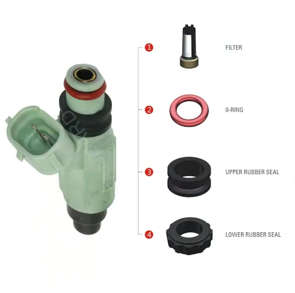 300 Set Fuel Injector Repair Kit FJ941 for 2003 Mitsubishi Outlander 2.4L-L4 Rubber seal orings Micro Filter VD-RK-0113 | Автомобили и