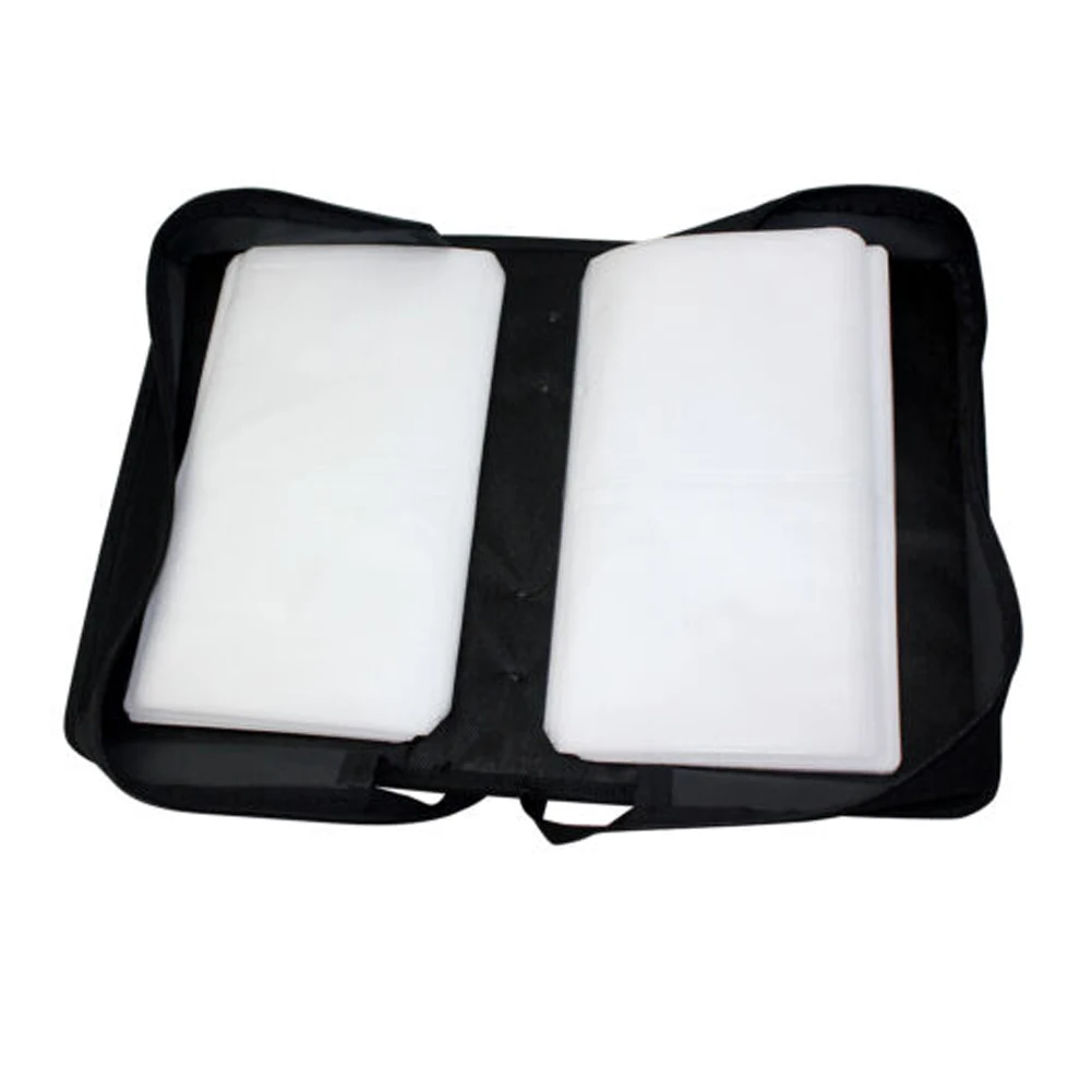 80 Sleeve CD DVD Blu Ray Disc Carry Case Holder Bag Wallet Storage Ring Binder /BL1