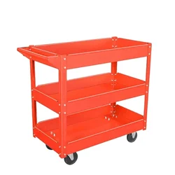 902133 Red Three Tray Garden Cabinet Tool Cart