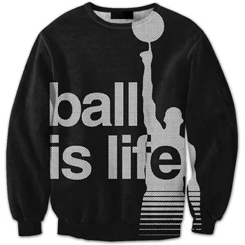 

Men's wear 3D playing ball is a life print long sleeves trendy men's clothing Sweatshirts