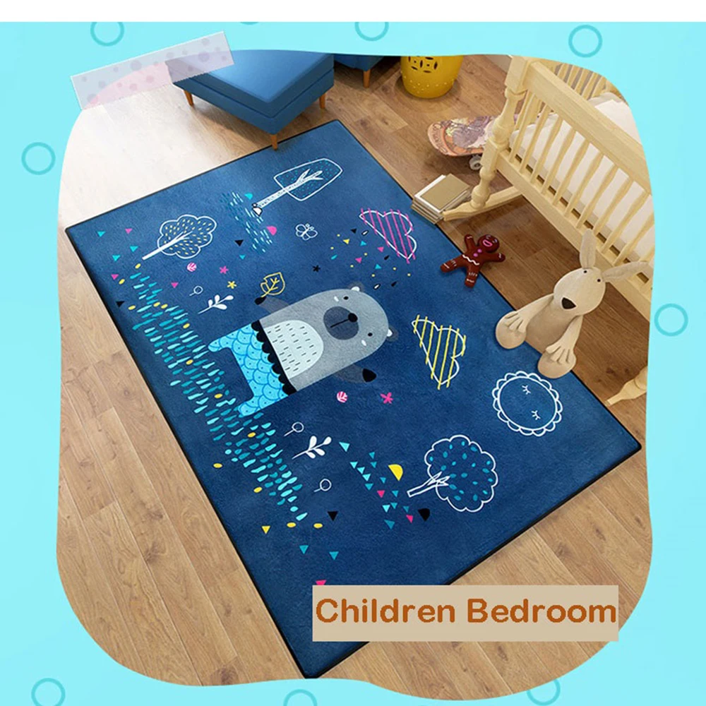 Детский игровой коврик Детский пазл ковер с рисунком замша большие коврики коврик для гостиной Детская спальня теплое одеяло
