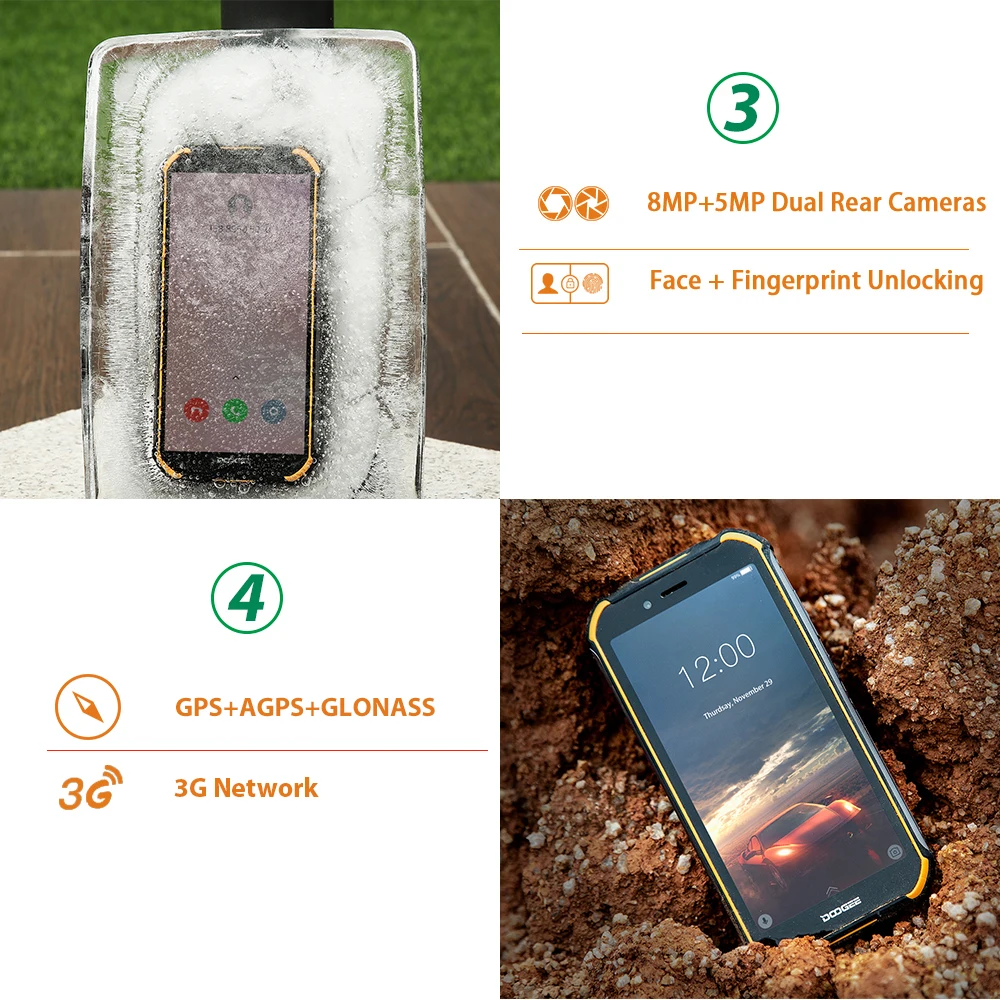 DOOGEE S40 lite смартфон с 5 дюймовым дисплеем четырёхъядерным процессором MT6580 ОЗУ 2 Гб