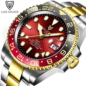 

LIGE Men Mechanical Watch Automatic Tourbillon Luxury Clocks Business Watches Men Stainless Steel Wristwatch Relogio Masculino