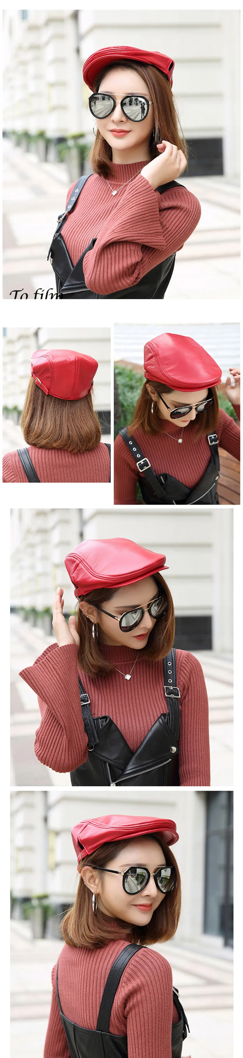 SILOQIN шляпа из натуральной кожи Snapback унисекс осень-зима новые береты из овечьей кожи с регулируемой костью для отдыха, сохраняющая тепло шапка