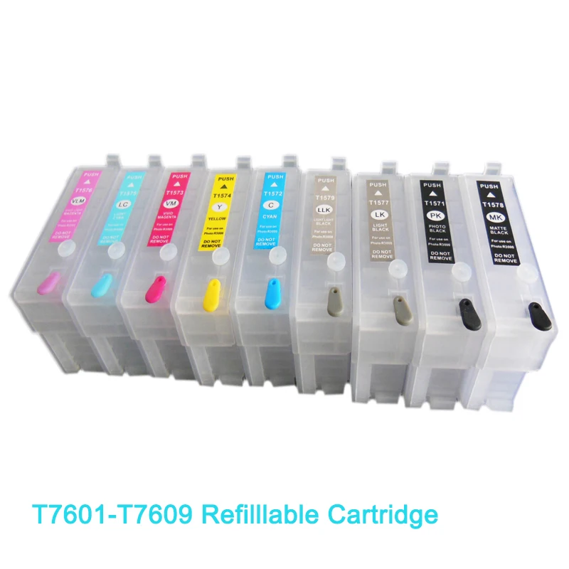

Vilaxh Refillable Ink for Epson P600 T7601 T7602 T7603 T7604 T7605 T7606 T7607 T7608 T7609 with auto reset chips