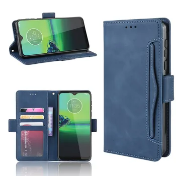 

For Motorola One Macro G8 Play Case PU Leather Multi-card Slot Wallet Flip Stand Cover for Motorola Moto E6 Play G8 Plus Case