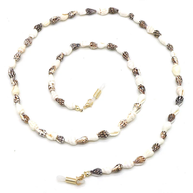 

Fashion White Small Conch Glasses Chain Unisex Non-slip Glasses Rope Lanyard Shell Glasses Chain Suitable For Parties Outdoor