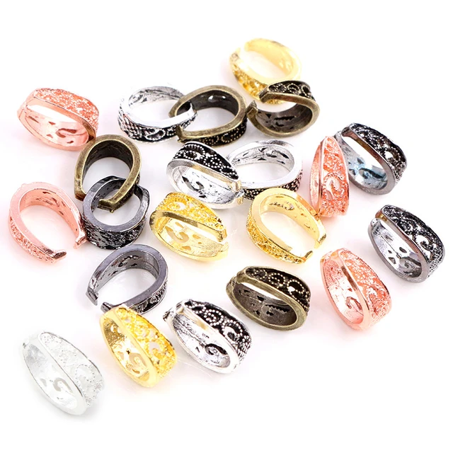 Metal Clasp Pinch Clips Bails  Pinch Bail Clips Pendants - Jewelry  Findings & Components - Aliexpress