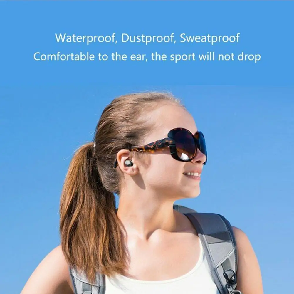 TWS Bluetooth наушники V5.0 беспроводные Bluetooth наушники светодиодный дисплей с 2000 мАч Внешний аккумулятор гарнитура с микрофоном