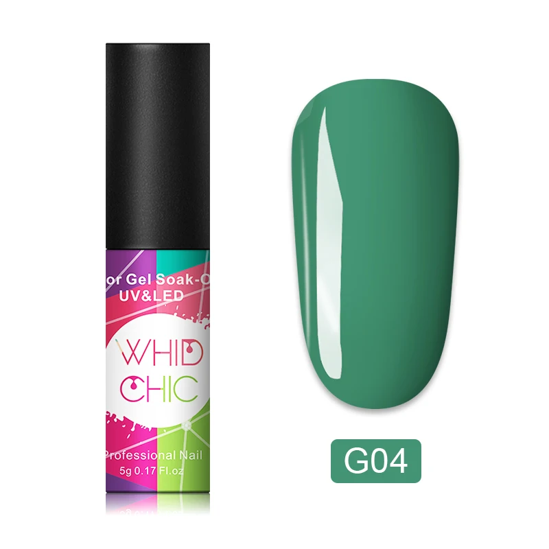 WHID CHIC Гель-лак для ногтей Гель-лак краска полуперманентный ногти художественный Гель-лак для ногтей для маникюра верхнее покрытие Базовое покрытие праймер - Color: G04