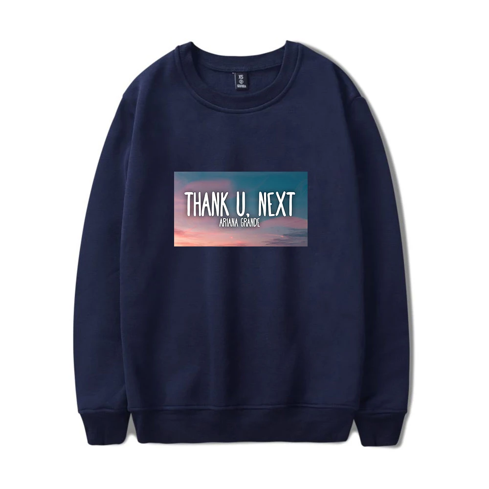 Ariana Grande thank you next толстовка с круглым вырезом Повседневная унисекс модная с принтом более размера HighStreet Женская/Мужская толстовка большого размера