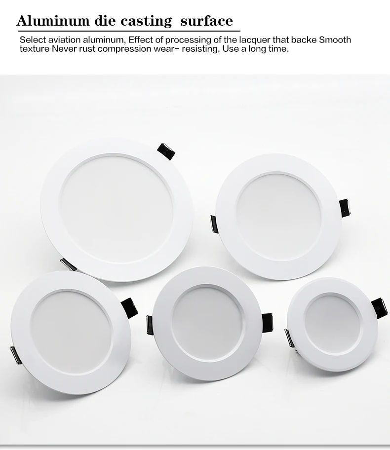 10PCS Waterproof LED Downligh 7W 9W 12W 15W 18W Recessed Round  LED Ceiling Lamp AC220V-240V LED Spot Lighting Indoor LED Lamp