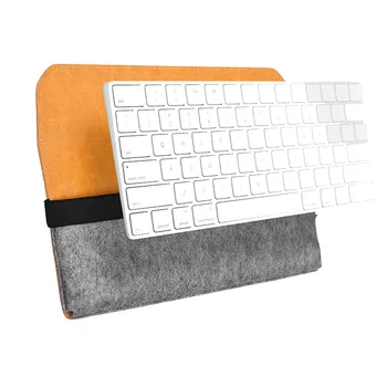 

Practical Durable Fashion Sleeve PU Leather Pouch No Zipper Protective Case Dust Cover Multicolor Anti Scratch Accessories Felt