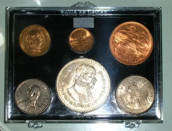 Мексиканские монеты, оригинальная монета 1964, Френсис, твердый переплет, полный набор с серебряными монетами