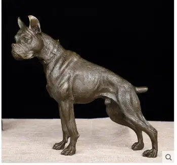 

Copper decoration Fine Modern Small Dog Statue sculptures Crafts home Animal figurita Dog show handicraft copper sandhide dog