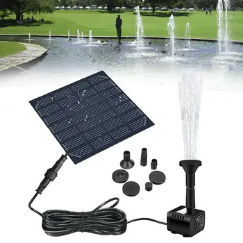 

Solar Powered Water Fountain Pool Pond Water Sprinkler Sprayer with Water Pump & 3 Spray Heads
