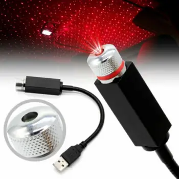

High Quality 1pc USB Universal Mini Red LED Car Roof Star Night Light Galaxy Decoration Lamp 5V 1A 1W