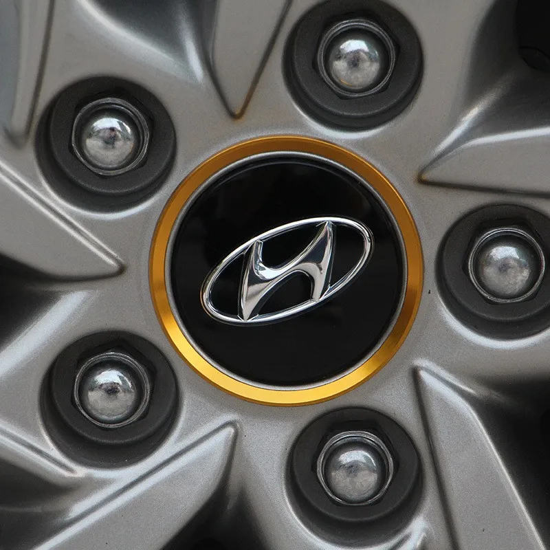 4pcs Car Styling Ring Wheel Hub Decoration Circle For Hyundai Tucson Solaris I30 Creta Ix35 I40 IX20 car stickers Accessories car wheel hub decoration