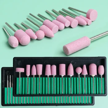

Diamond Ceramic Nail Drill Bits Set 30pcs/12pcs Manicure Drill Machine Wool Stone Milling Cutters Pedicure Files Box Tool TR1560