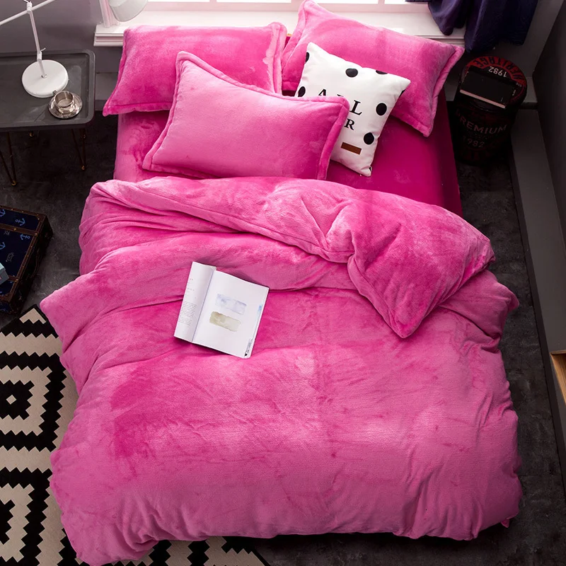 Solstice домашний текстиль приятная для кожи теплая фланелевая активная однотонная двухцветная постельная одежда постельное белье пододеяльник наволочка