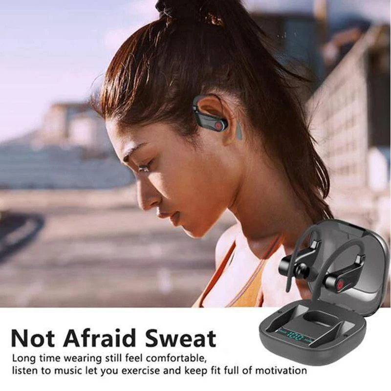 wireless earphone Bluetooth 5.0 HBQ PRO TWS Stereo Sport headphones case 950mah Waterproof ear hook Headsets MIC PK Q62
