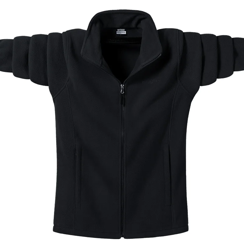 Plus Size 7XL 8XL 9XL Soft Shell Fleece Warm Sweatshirt Men Casual Slim Thermal Coats Windbreaker Sportswear Polar Sweatshirts
