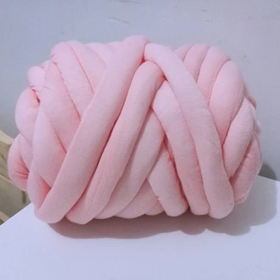 250 г 4,5 см толстый порошковый ватный шар DIY ручная вязка тканая нить для подушки ковер кошка собака гнездо материалы - Цвет: Розовый
