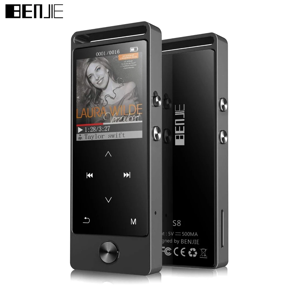 BENJIE S8 металлический Bluetooth MP3 плеер HiFi портативный аудио 8 Гб музыкальный мини Walkman