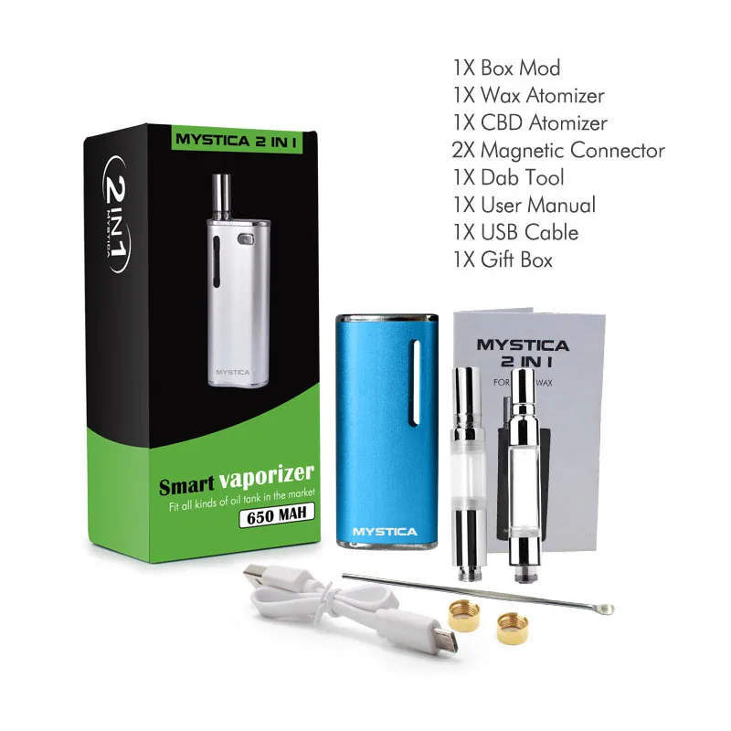AIRISTECH airis Mystica 2-в-1 Vape ручка комплект для КБД/густой масляной живописи и восковых фигур 510 резьбовой картридж в комплекте чехол с окошком для экрана извилистый е сигалреты