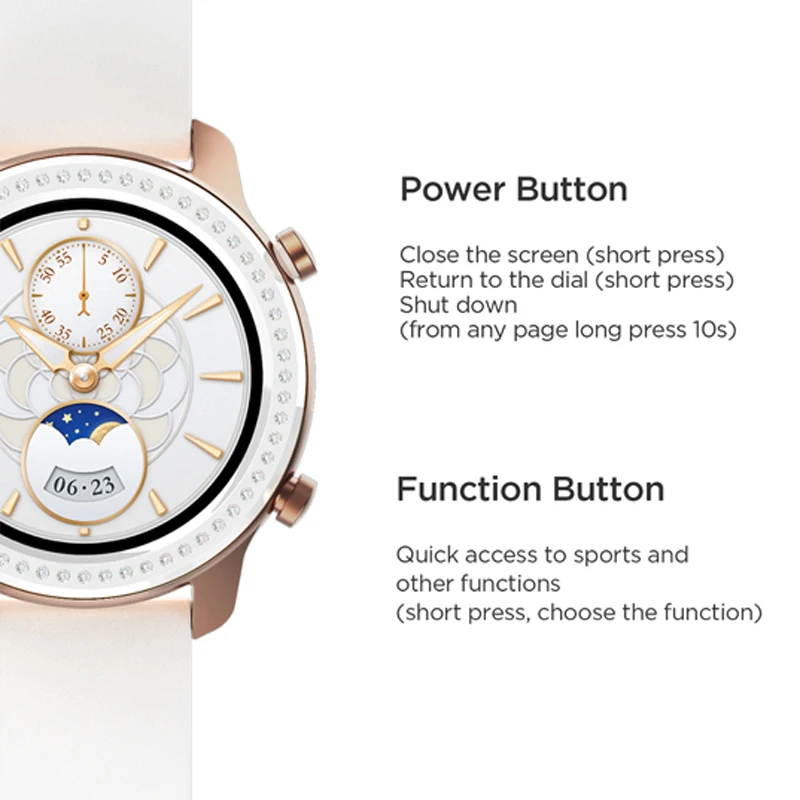 Stock Glitter Edition New Amazfit Gtr 42Mm Smart Watch 5Atm Smartwatch 12Days Battery Music Cont-3