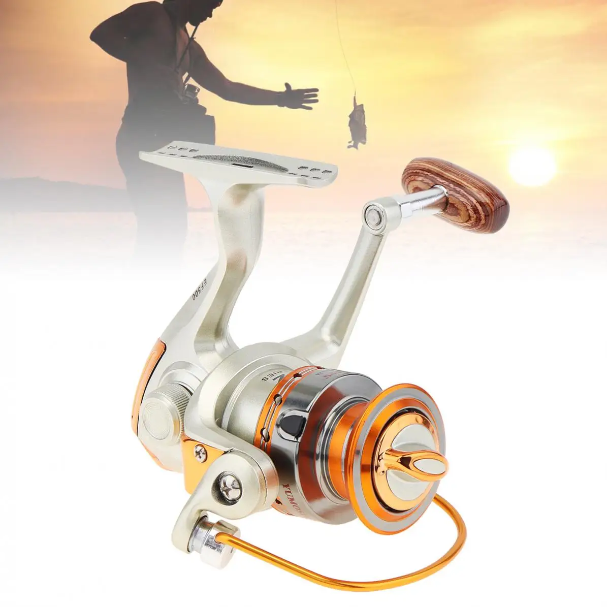 Durable Mini Fishing Reel Palm Size Metal Coil Poket Small Spinning